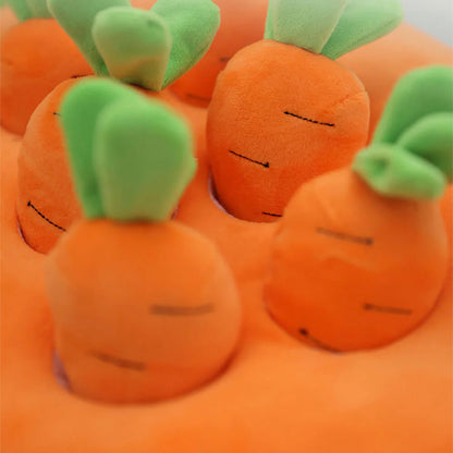 Squeaky Carrots Enrichment Interactive Toy Dog Snuffle Toy